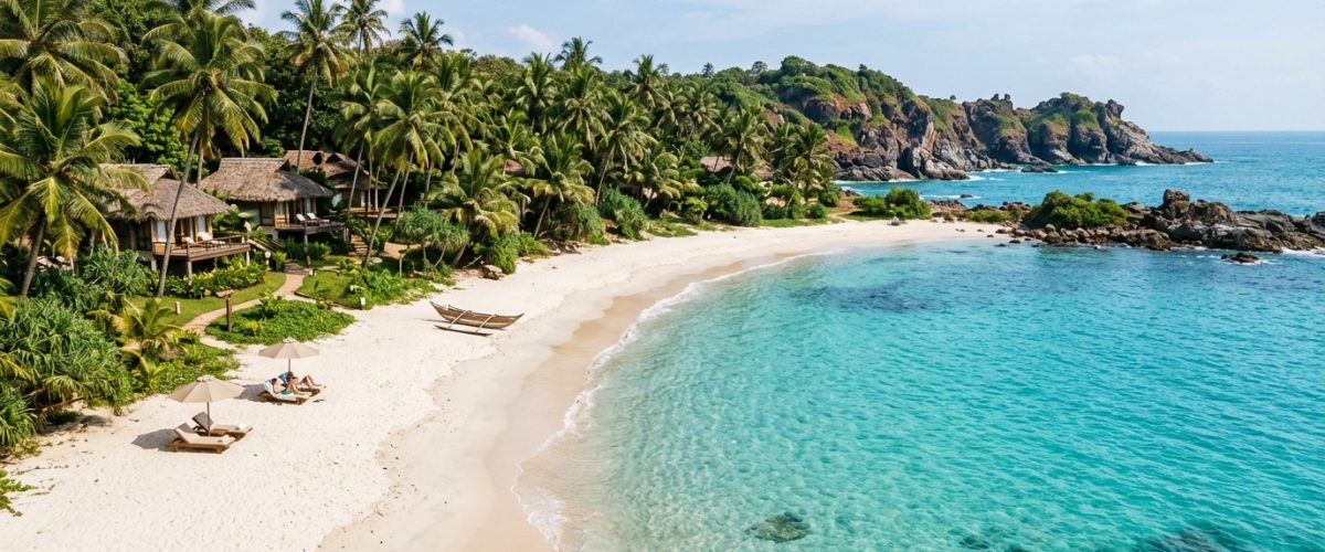 Pristine Indian beach with turquoise water and palm trees 2026