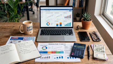 Indian investor reviewing personal finance and tax planning documents for 2026