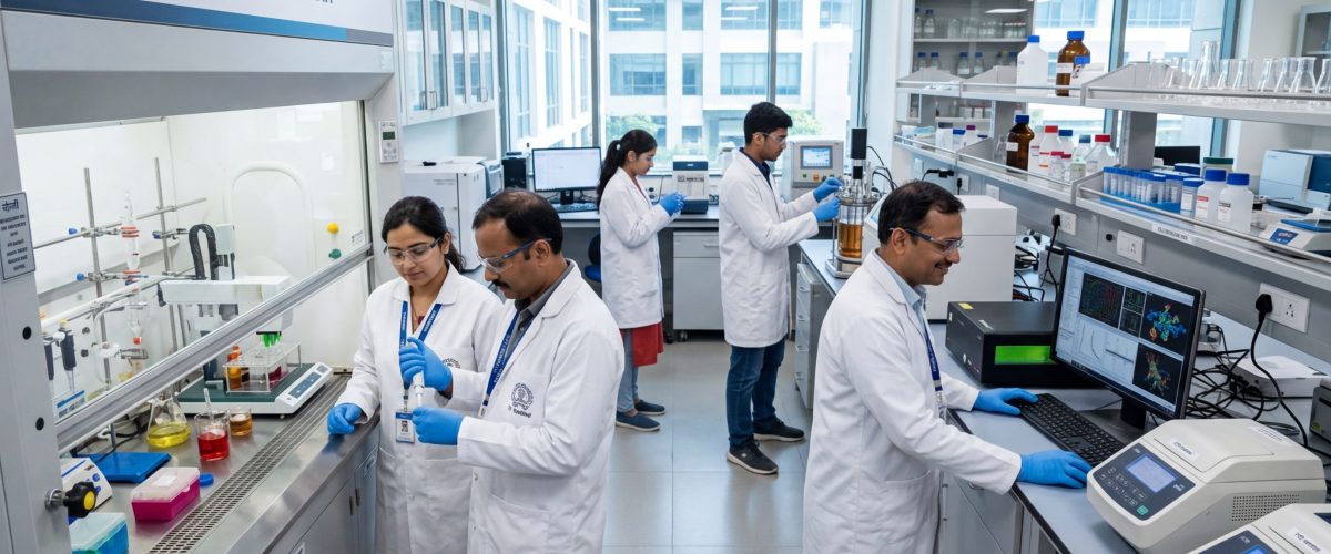 Indian scientists working in advanced research laboratory funded by ANRF in 2026