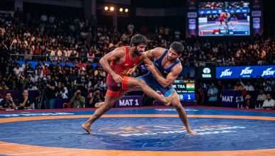 Indian wrestling 2026 WFI - wrestlers competing on mat