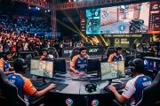 Indian esports athletes at gaming stations with Asian Games 2026 logo and India flag in background