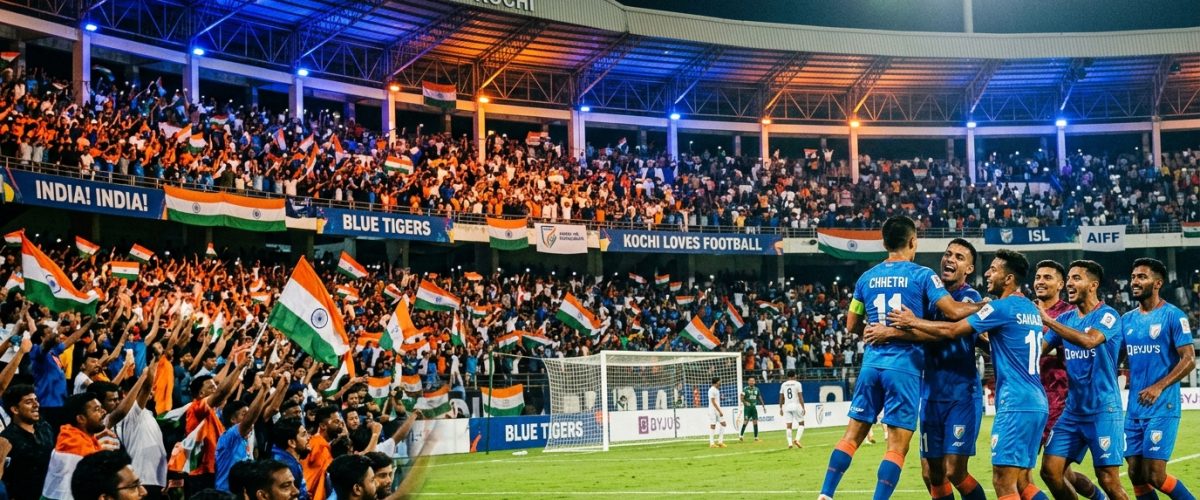 Electrifying Indian football stadium in Kochi for AFC Asian Cup qualifier