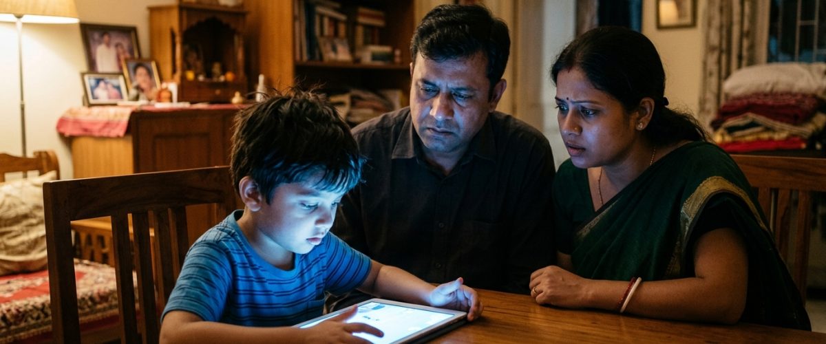 Indian parents concerned about child screen time digital wellness crisis 2026