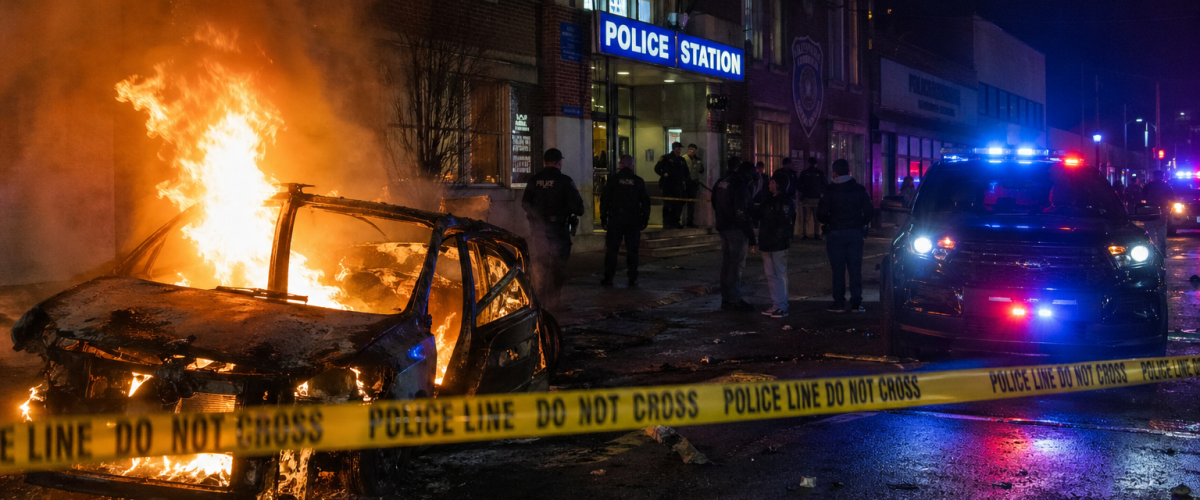 New IRA Car Bomb Explodes Outside Dunmurry Police Station in Belfast: Delivery Driver Hijacked and H