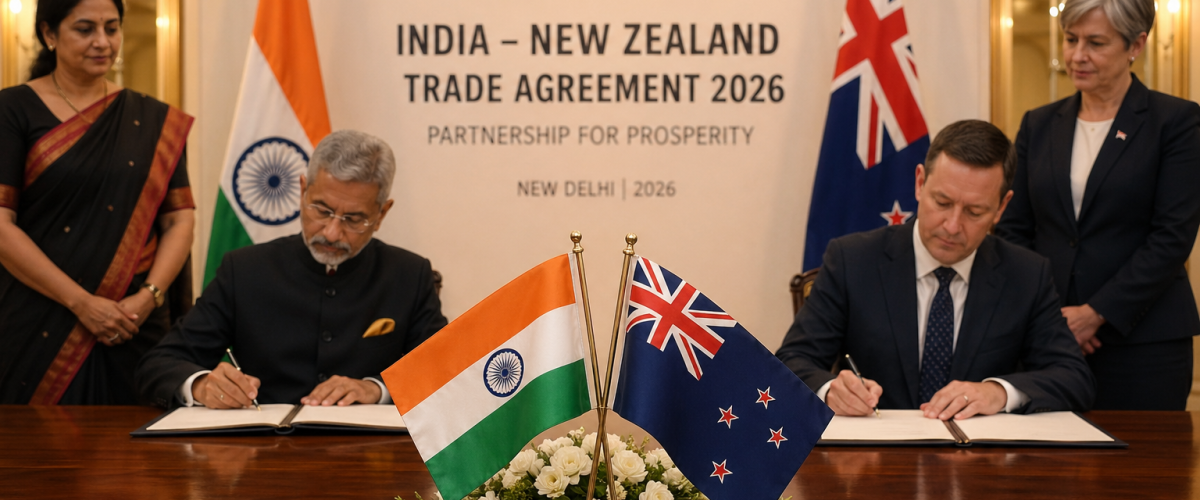 India and New Zealand Sign Historic Free Trade Agreement: Zero Tariffs on 57% of Exports, $20 Billio