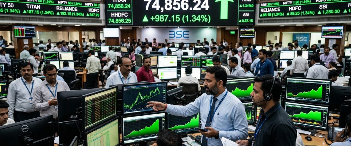 Sensex Recovers 500 Points to 74616 as Banking and IT Stocks Lead Dalal Street Rebound on 8 April