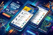IPL 2026 fantasy cricket app interface showing team selection and league standings