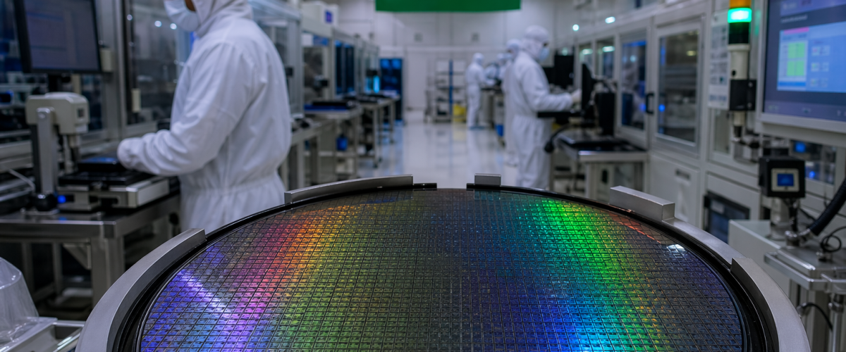 Micron semiconductor assembly and test facility in Sanand, Gujarat — India's first commercial chip production plant