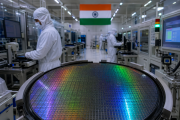 Micron semiconductor assembly and test facility in Sanand, Gujarat — India's first commercial chip production plant