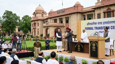 Bihar legislative assembly building in Patna during political transition