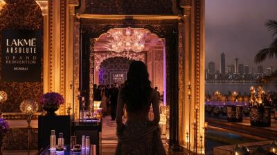 Glamorous beauty brand launch event with haveli-inspired Indian luxury decor in Mumbai