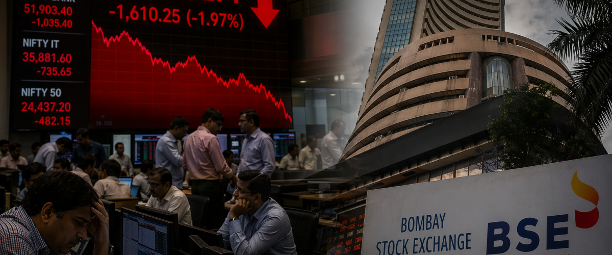 Sensex falls 750 points on April 22 2026 as IT stocks crash amid Iran ceasefire doubts