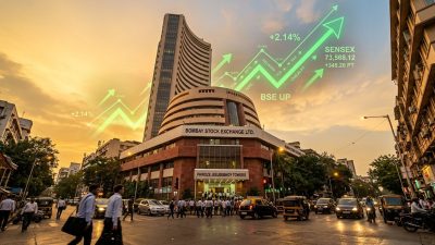 Indian stock market rally - Sensex surges 1200 points at BSE on 1 April 2026