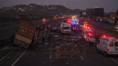 13 killed in Palghar highway accident as engagement-bound tempo collides with container truck on Mumbai Ahmedabad highway