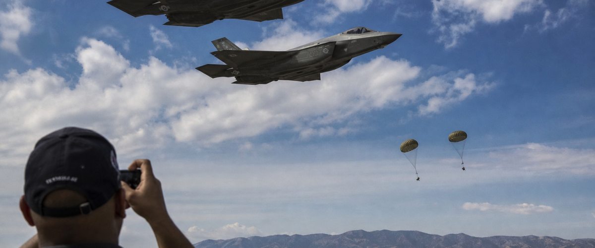 Two US Navy EA-18G Growler jets collide mid-air at Gunfighter Skies Air Show in Idaho with all four crew ejecting safely