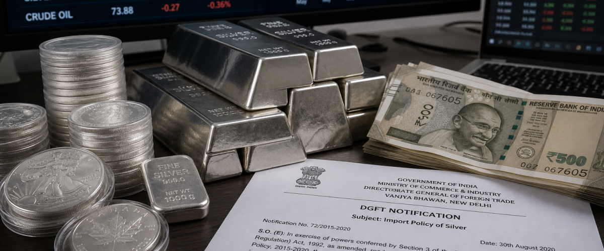 India restricts silver imports requiring government licence as DGFT shifts silver from free to restricted category