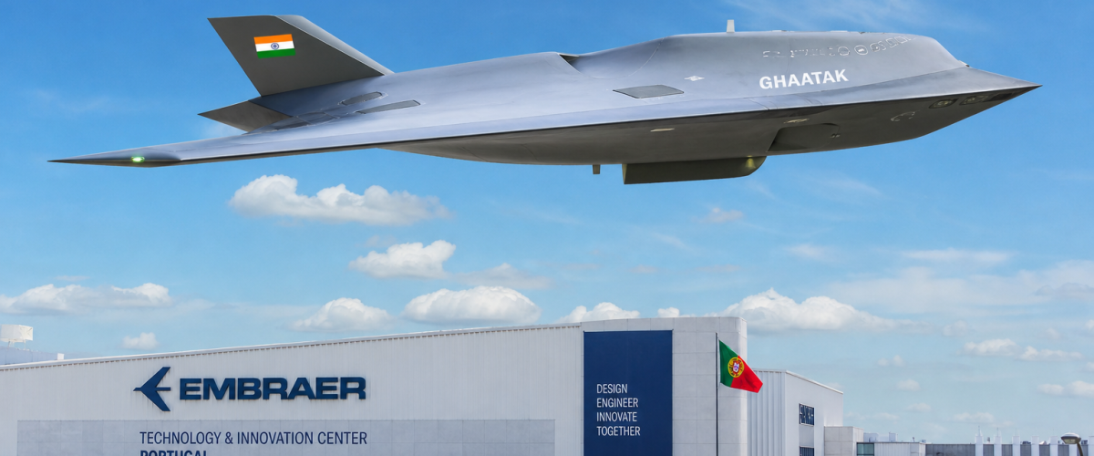 India AI autonomous combat aircraft Kaal Bhairava to be manufactured in Portugal by Flying Wedge Defence and SKETCHPIXEL