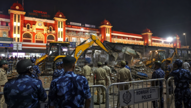 Bulldozers demolish illegal structures outside Howrah railway station in massive midnight anti-encroachment drive