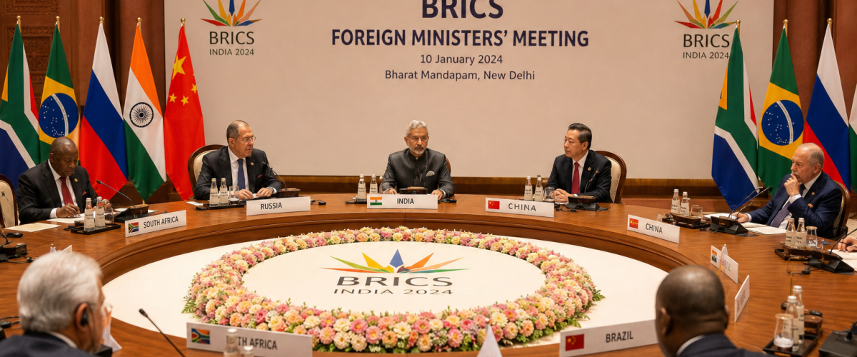 BRICS Foreign Ministers Gather in New Delhi as Jaishankar Chairs High-Stakes Meeting With Iran Araghchi and Russia Lavrov Amid West Asia Divisions