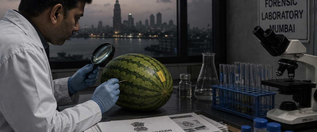 Forensic laboratory analysis of watermelon contamination in Mumbai poisoning case