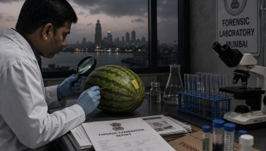 Forensic laboratory analysis of watermelon contamination in Mumbai poisoning case