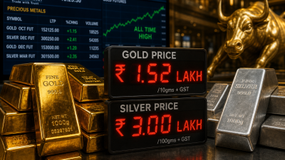 Gold Shatters All Records in India as Price Crosses Rs 1.52 Lakh Per 10 Grams and Silver Breaches Rs 3 Lakh Per Kg for First Time in History