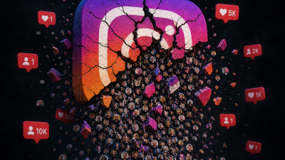 Instagram Great Purge illustration showing millions of followers vanishing from celebrity accounts