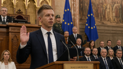 Peter Magyar being sworn in as Hungary new Prime Minister at Parliament in Budapest