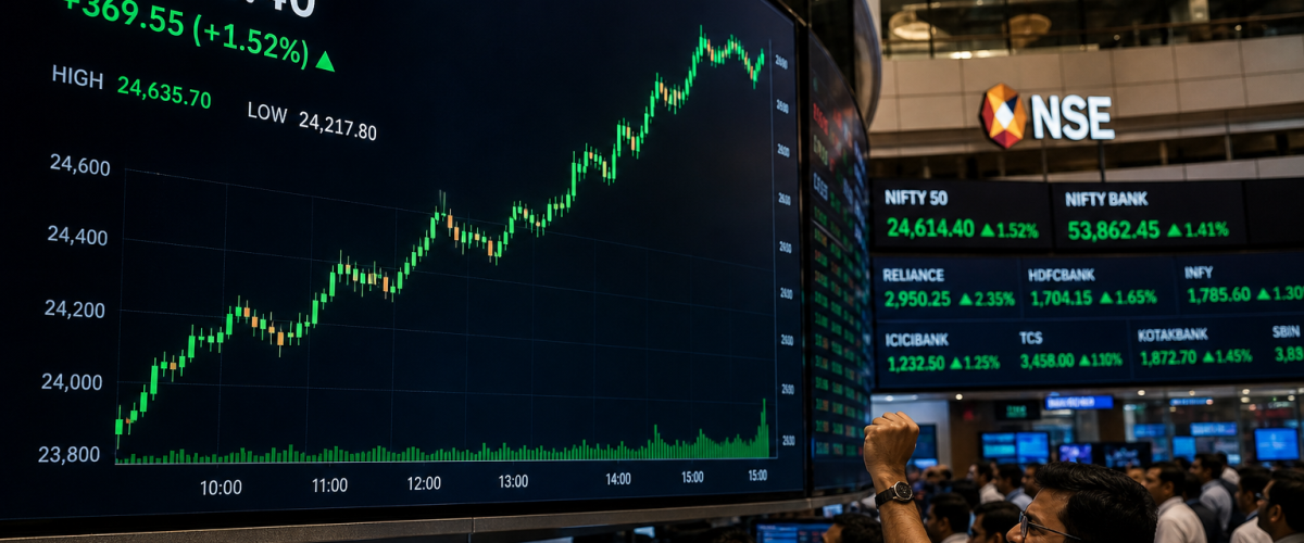 Sensex Rallies Over 900 Points and Crosses 76,300 as Crude Oil Prices Plunge 5 Percent — Nifty50 Nea