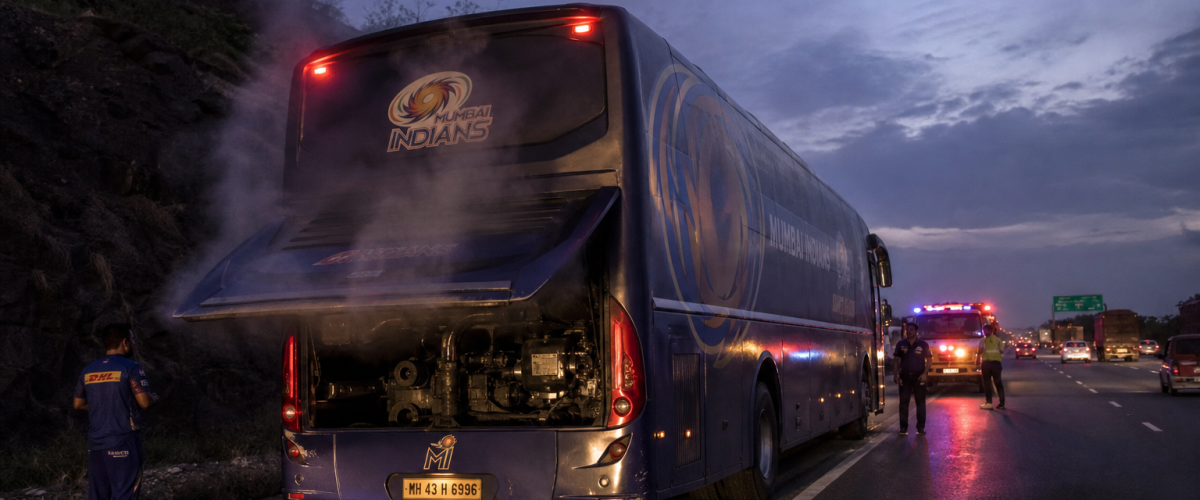 Gujarat Titans Team Bus Catches Fire After IPL 2026 Final — All Players and Staff Evacuated Safely