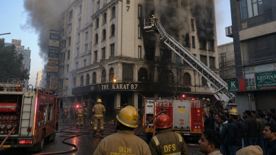 Firefighters battle blaze at Flourish Stay hotel in Delhi Malviya Nagar