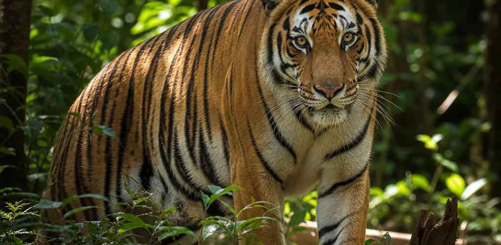 Bengal tiger in forest as India prepares first cross-border translocation to Cambodia