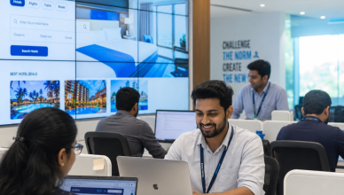 Ixigo travel platform office representing acquisition of hotel booking brand Brevistay