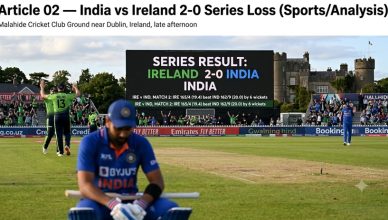 India vs Ireland 2-0 Series Loss