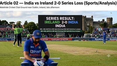 India vs Ireland 2-0 Series Loss