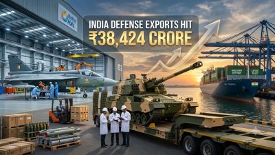 India's Defence Exports Hit Record ₹38,424 Crore in FY26