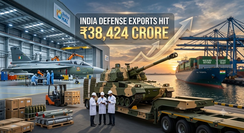 India's Defence Exports Hit Record ₹38,424 Crore in FY26