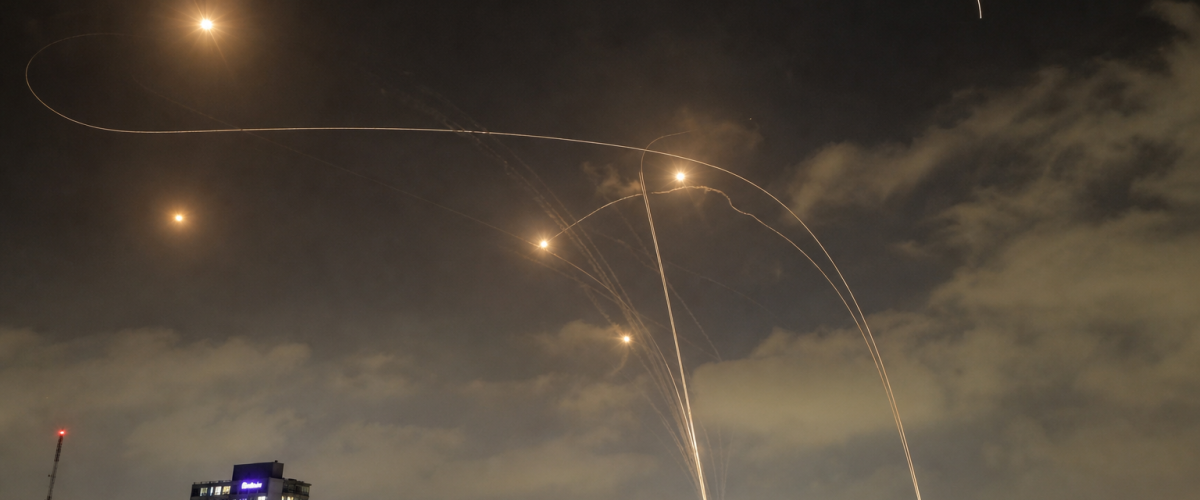 Israel air defence intercepting Houthi ballistic missile