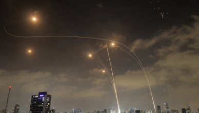 Israel air defence intercepting Houthi ballistic missile