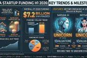 Startup funding H1 2026 $7.2B raised
