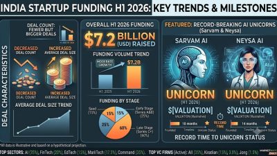 Startup funding H1 2026 $7.2B raised