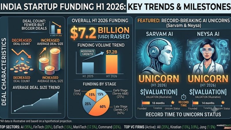 Startup funding H1 2026 $7.2B raised